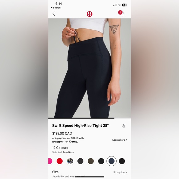 Lululemon Swift Speed Leggings with Pockets - Picture 5 of 5